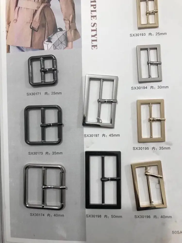 Classical Design Square Brass Rhinestone Gold Pin Plated Clip Center Belt  Buckles