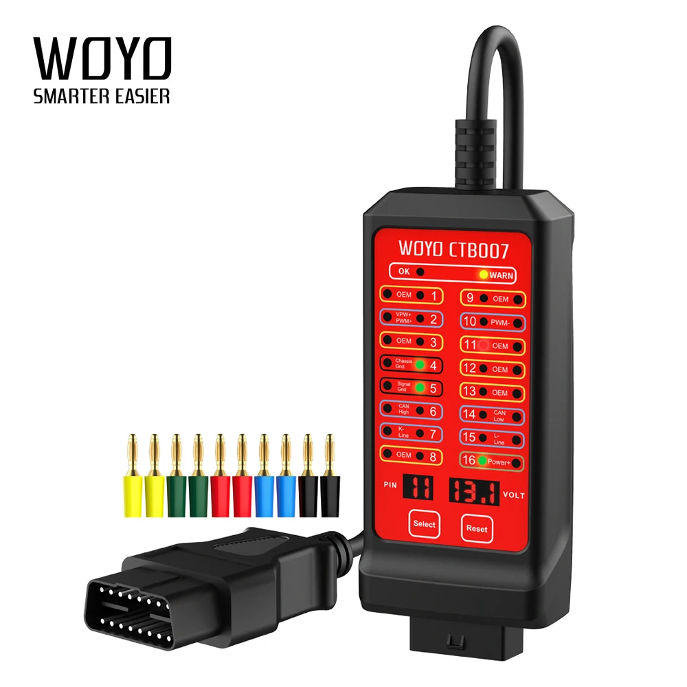 Newest Auto Car OBD 2 Break Out Box OBD2 Breakout Box OBD OBDII Protocol Detector Diagnostic Connector Detector WOYO CTB007