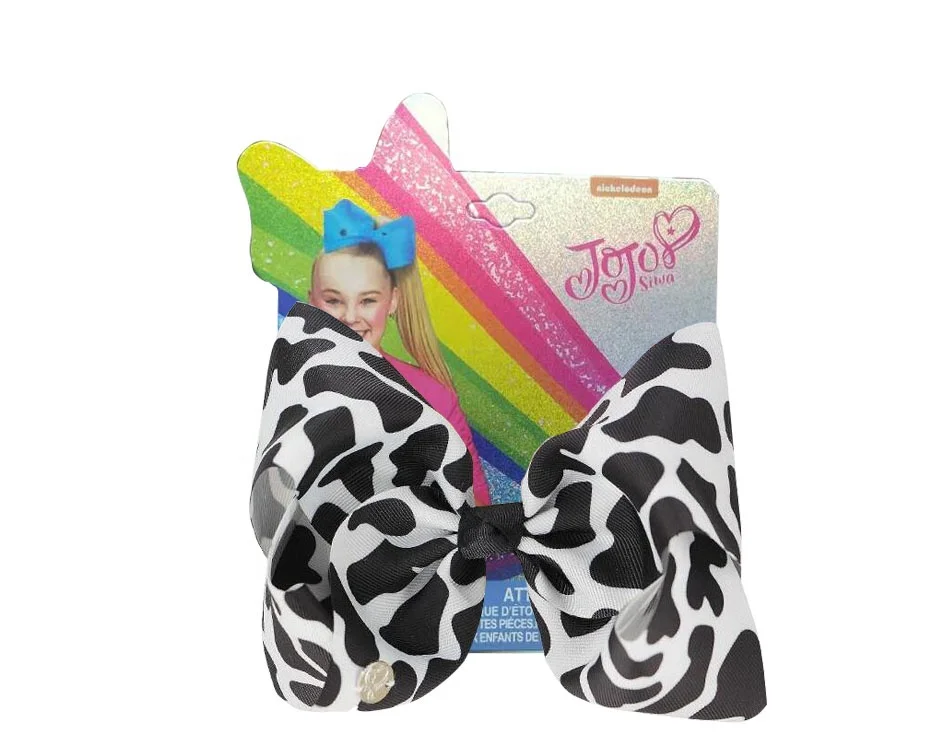 Новинка заколка для волос Jojo Siwa 8 дюймов с леопардовым рисунком подарок на день Святого Валентина