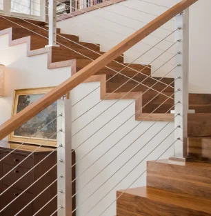 Modern Outdoor Cable Railing Handrail Deck Balcony Stainless Steel Rope Railing Balustrade Cable Railing