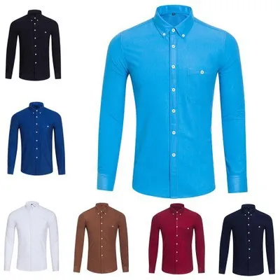 Newest Design Hot Sale Solid Color Slim Fit Long Sleeve Corduroy Casual Shirt For Men Corduroy Shirt Men Button Up