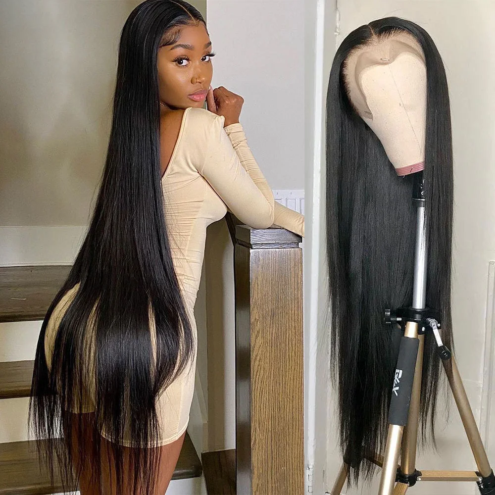 
Transparent 100% Brazilian 24 26 28 30 Inch Straight 360 Lace Closure Raw Human Hair Wig, 360 Hd Lace Front Wig Vendors 