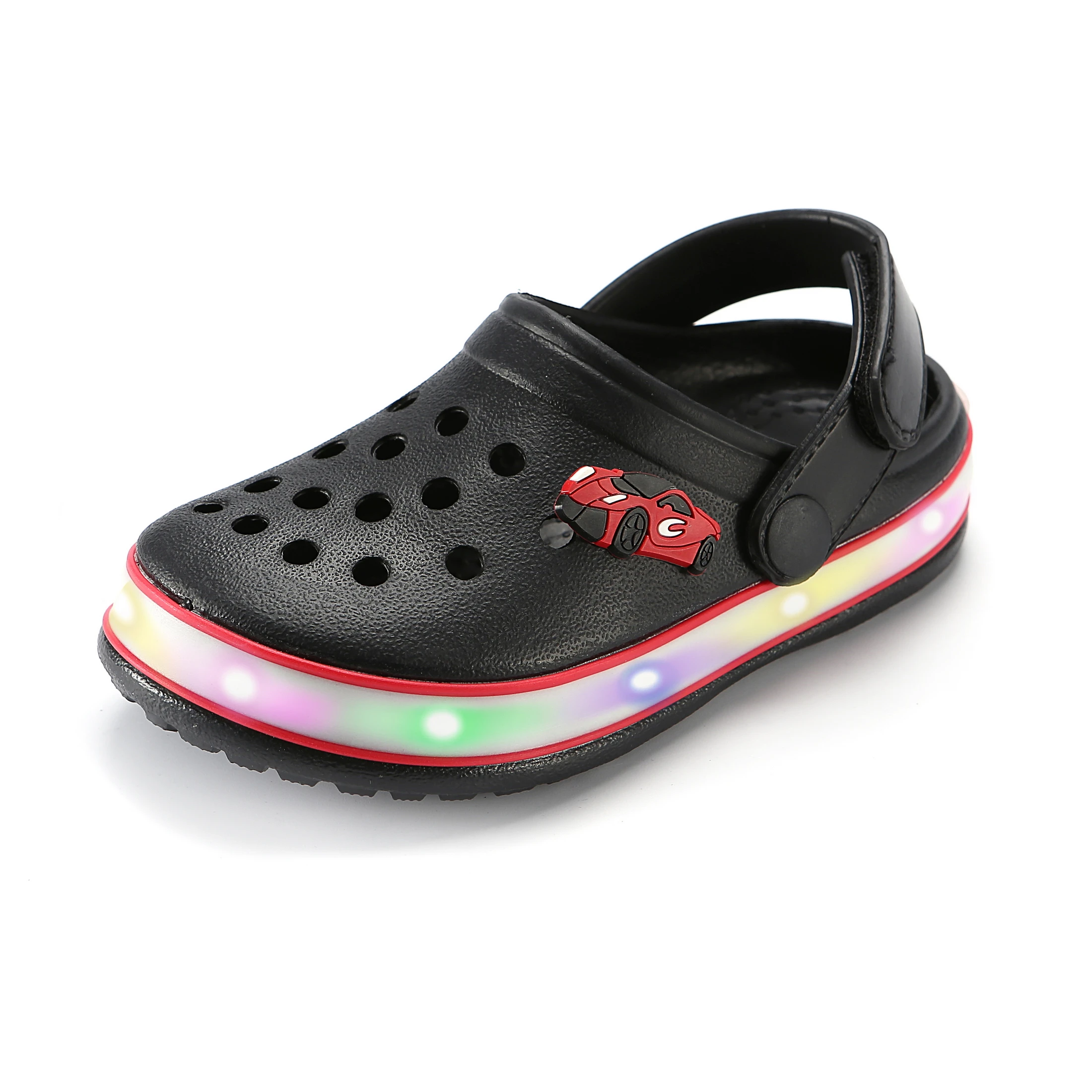 Сандалии Детские легкие из ЭВА, Нескользящие, без застежки, светодиодная обувь для сада, для мальчиков и девочек