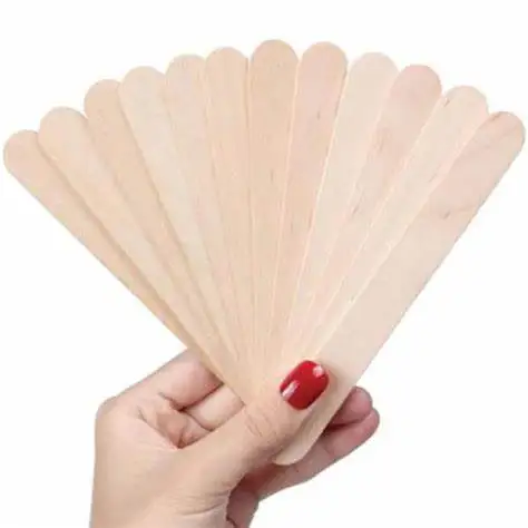Custom Logo Beauty Salon Cosmetic Large Bamboo Dental Stick Spatulas Wooden Spatula For