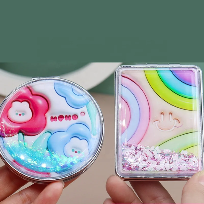 Christmas gift Market mirror New design quicksand bling magic mirror