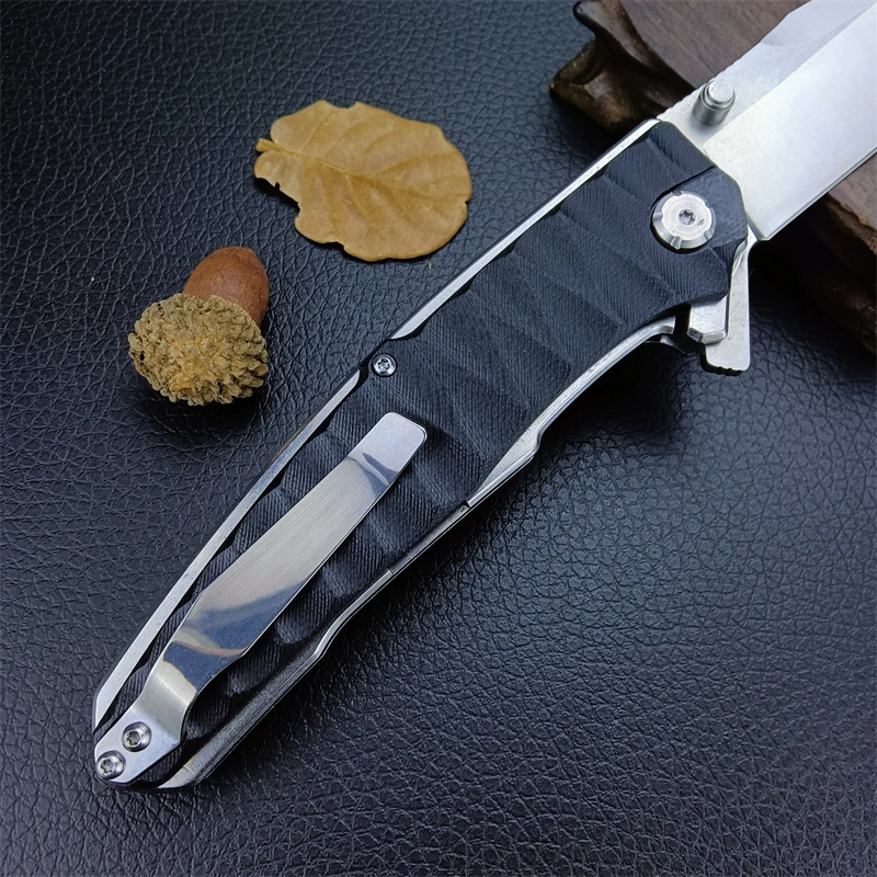 OUtdoor G10 handle Tactical Folding Pocket knife D2 Blade EDC Camping survival hunting knives