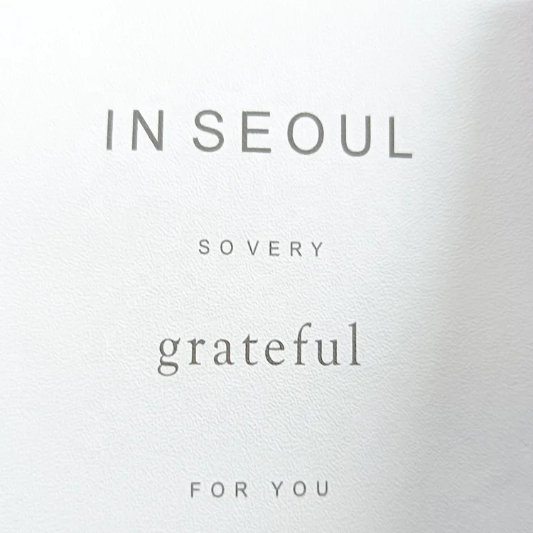 Luxurious White Matte surface Die cut packaging paper thank you card grateful paper sheet for after sales service cards