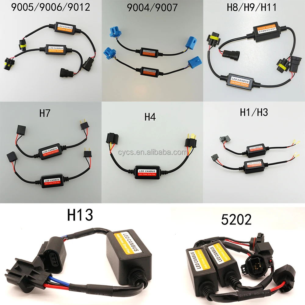 Car LED headlight modification accessories anti-interference headlight 9005 9006 9012 LED decoder