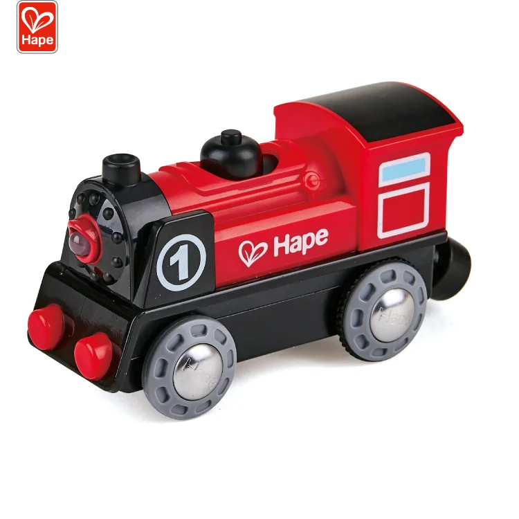 Child Battery Powered Front Electric toy Railway car with a lamp lighting Engine chugs No. 1