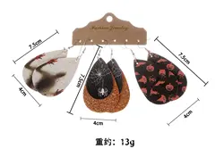 3 pair Halloween Earrings Halloween Jewelry Horror Thriller Clown Bloodstain Charm set