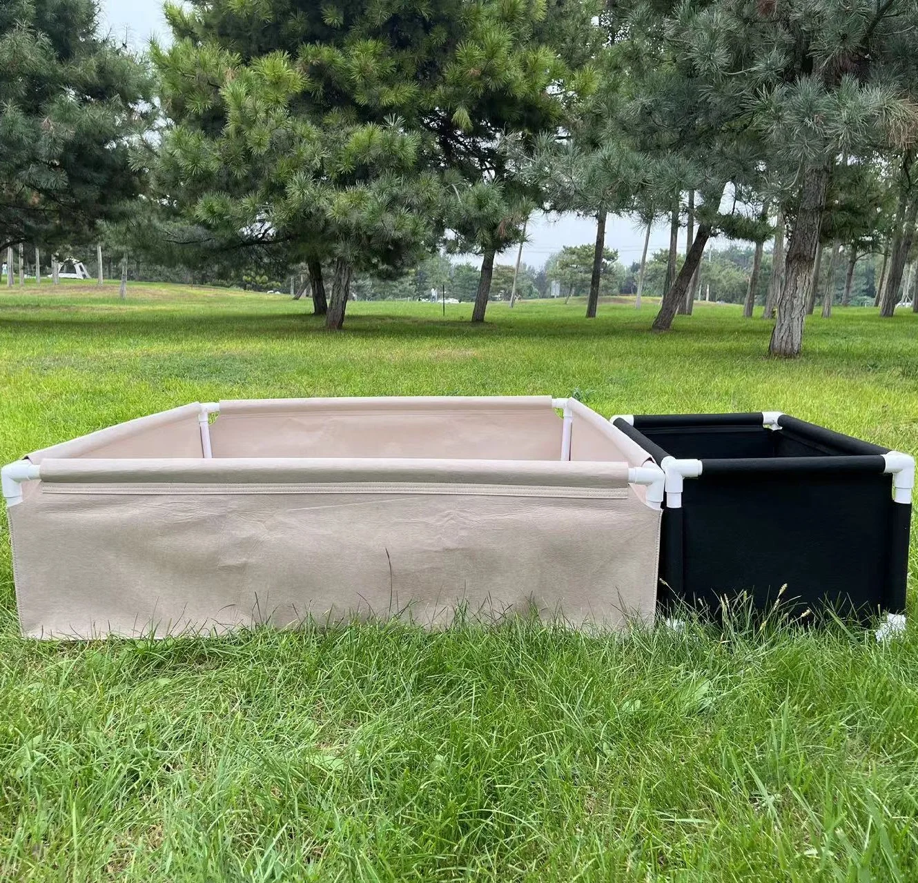 PVC Pipe & Fabric Felt Raised Garden Bed Square Indoor Reusable Grow Bed for Home & Garden Vegetable Planting Pack Type