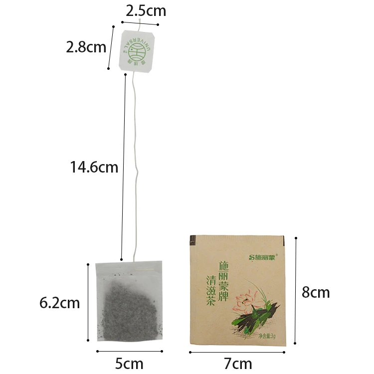 Disposable empty string filter paper tea bag for green flower herbs tea