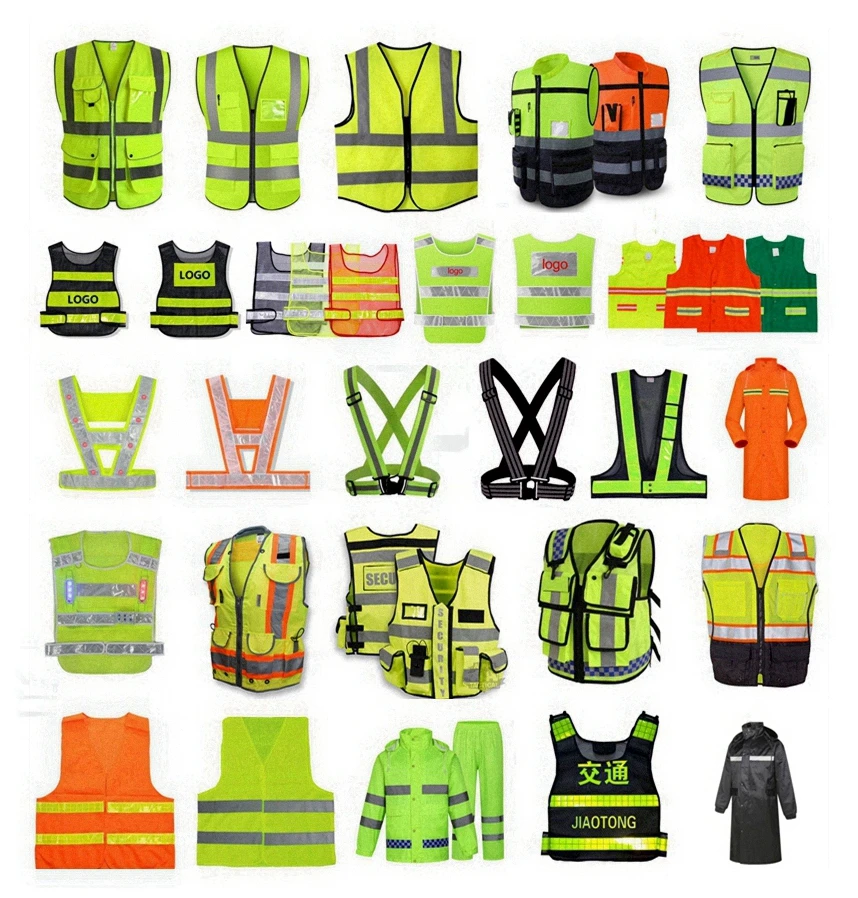 reflective jacket custom cleanroom suit jogging  running vest reflective pvc reflector mesh reflective vest with pocket