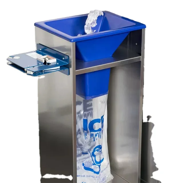 Custom Design Disposable Reusable 8lb 10lb Plastic Drawstring Ice Cube Bag For Ice Blocks