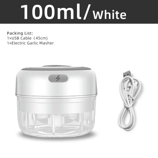 Electric Garlic Chopper Mini Usb Masher 250ML Garlic Crusher