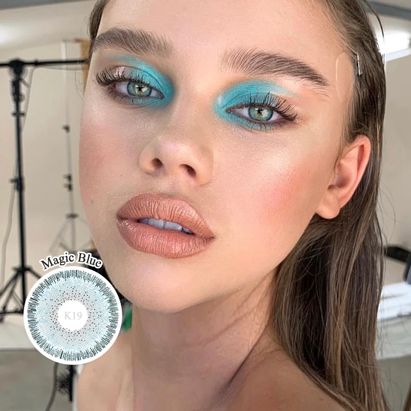 Mocha Magic K19 14.5Mm Blue Color Lens Contact Natural Lentes De Contacto Yearly Colored Wholesale Lenses Manufacturers