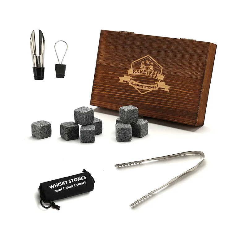 
Wholesale Engraved whiskey wine stones cooling reusable stainless steel ice cubes for bar 