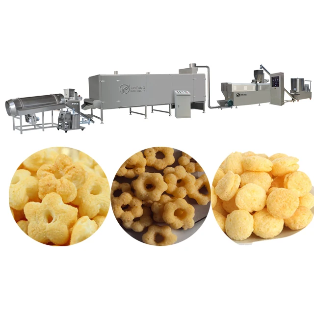 Corn Snacks Food Manufacturing Extruder Puff Snacks Production Machinery Production Line Factory