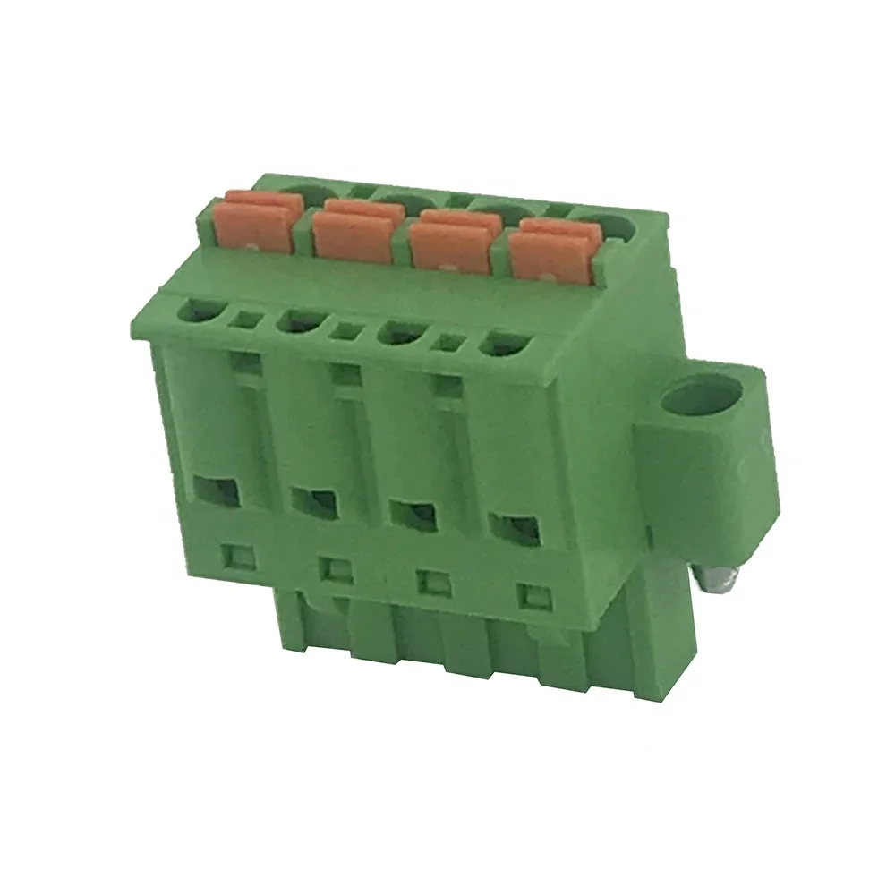 spring terminal block with push in botton XK2EDGKDM-5.08MM pitch push button contact block 4pin