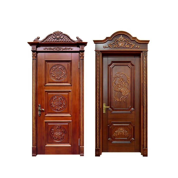 Walnut Modern latest design wooden melamine hotel door interior wooden door