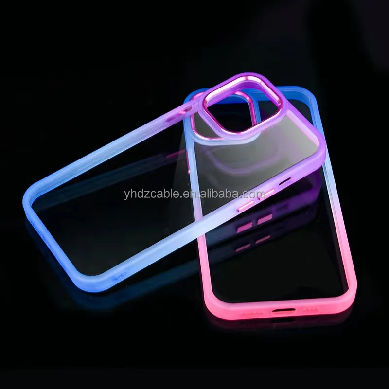 2022 Luxury Back Cover Fashion Colorful Electroplated Camera Lens Design TPU+PC Anti-fall Phone Case For iPhone 13 13 Pro Max