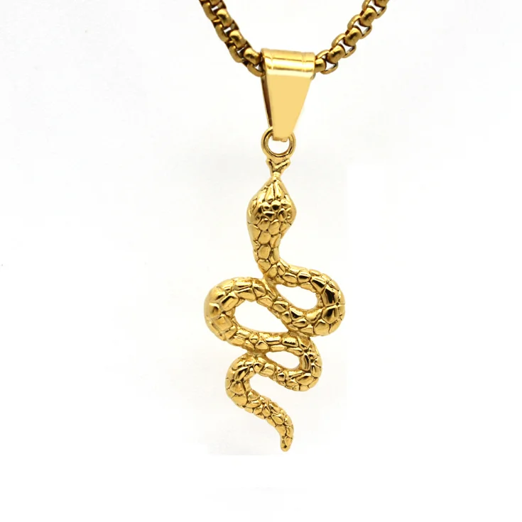 
Stainless Steel 18K Gold Plated Snake Necklace 