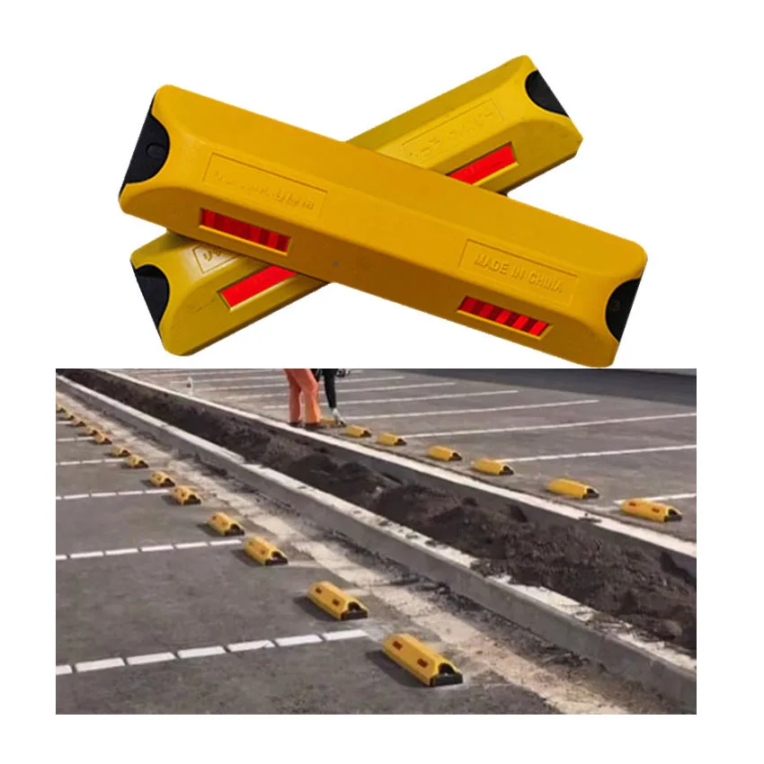 YCTRAFFIC L560*W150*H80mm Car Parking Stopper Rubber Car Wheel Stopper