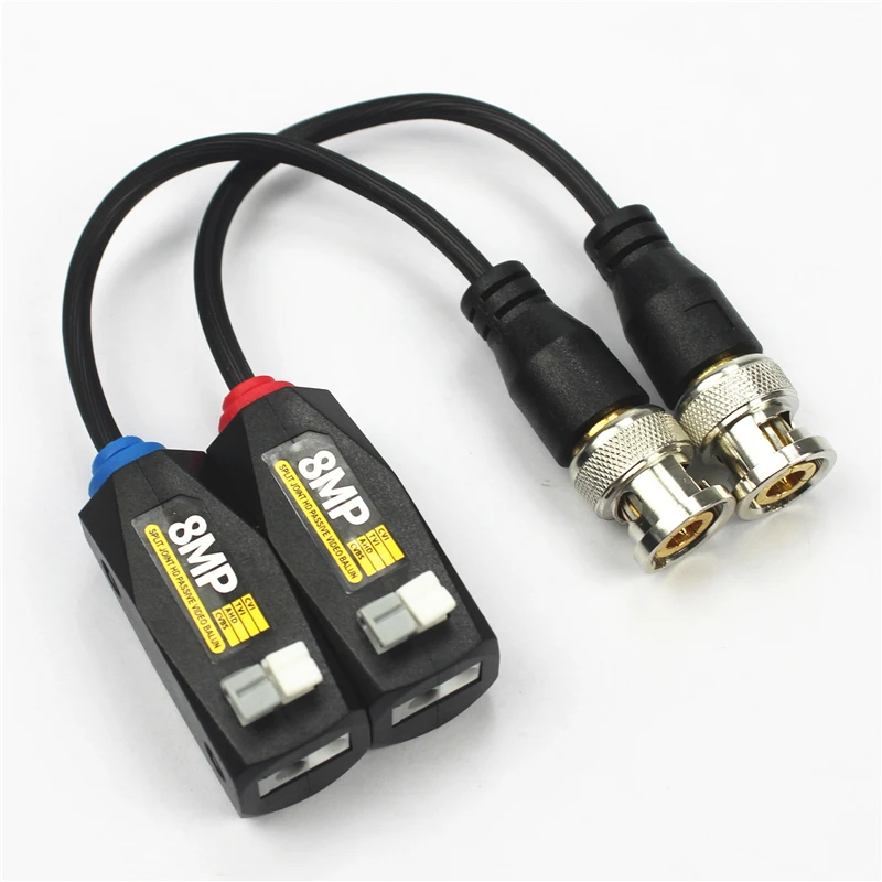 1ch Utp Пассивный HD-CVI/TVI/AHD Видео балун с Pigtail BNC к Rj45 Cat5e приемопередатчик для 5mp 8mp CE/ROHS/FCC (VB721PH (B)