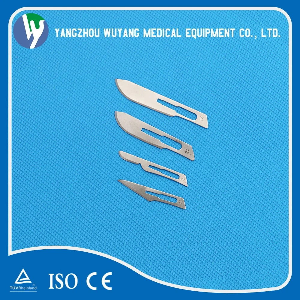 medical steel sharp surgical blade/scalpel with handle