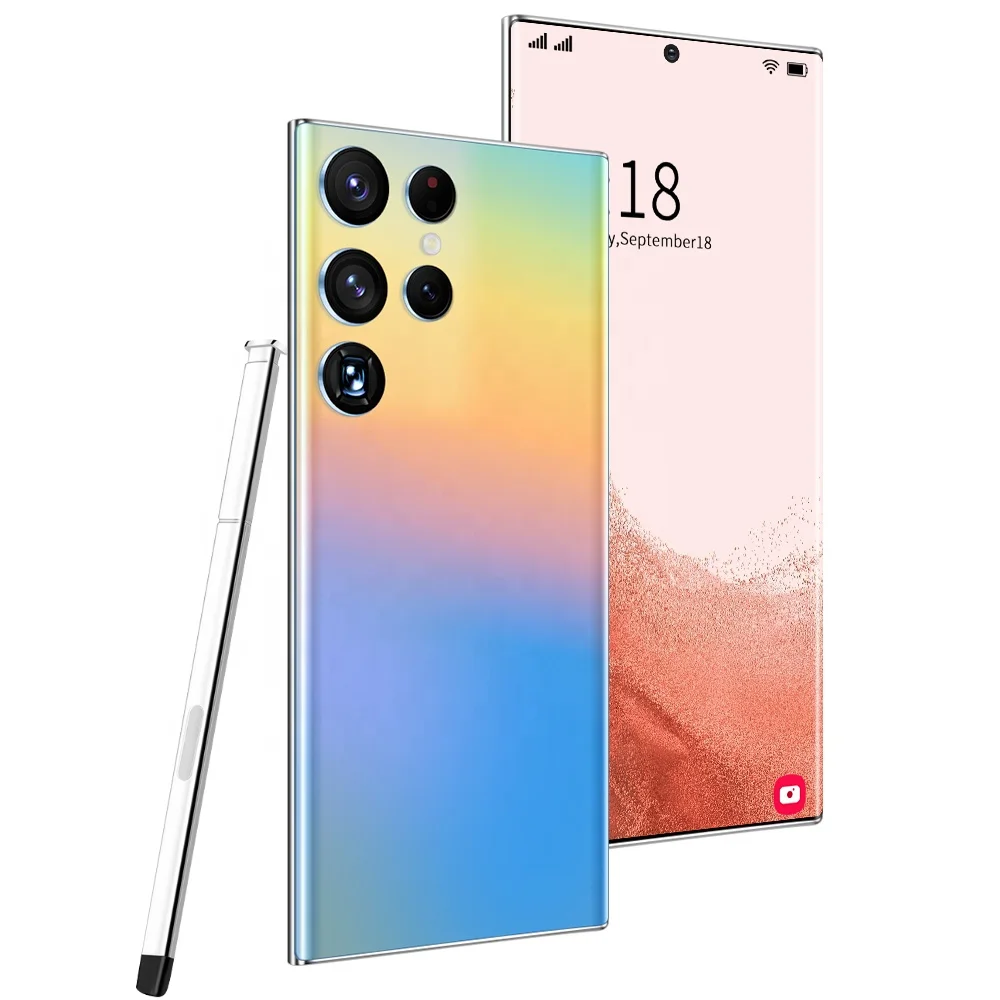Недорогой телефон Samsung S22 Ultra 5G 6 8 дюймовый полноэкранный 16 + 512 ГБ мобильные телефоны Android с функцией распознавания лица