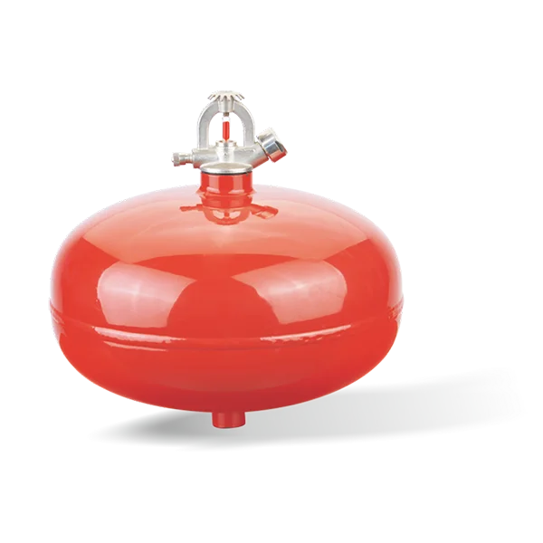 Red ceiling mounted automatic throwing fire extinguisher CE BSI certified dry powder fire extinguisher