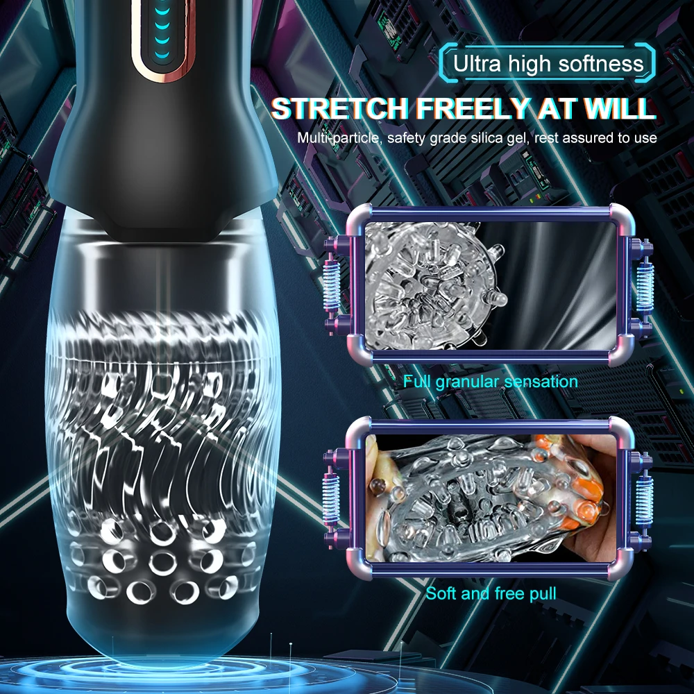 10 vibration rotating stimulation penis mens masturbation cup