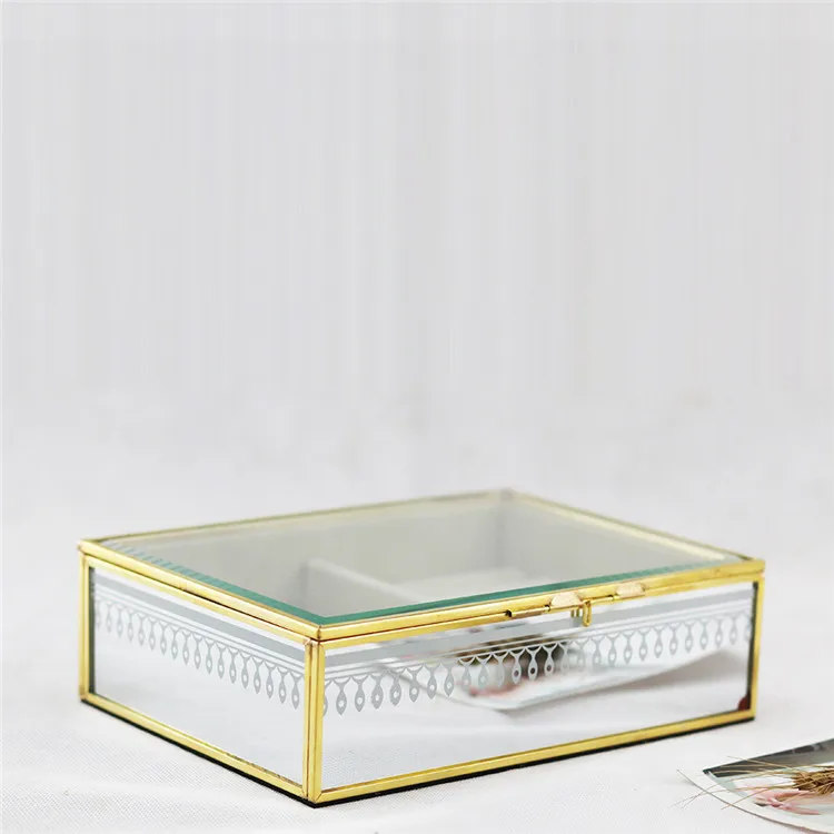 Hot Sales Luxury Exquisite Glass Silver Jewelry Packaging Box