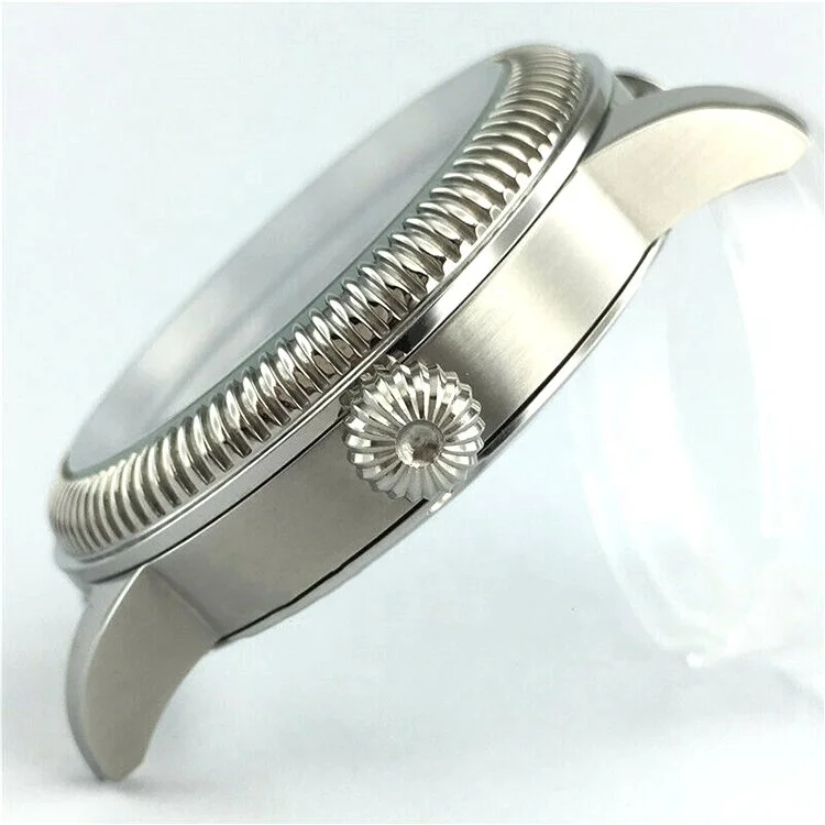 With Coin Bezel Fit For ETA 6497 6498 Hand Winding Movement  Size of 44MM Sapphire Glass Polished Stainless Steel Watch Case