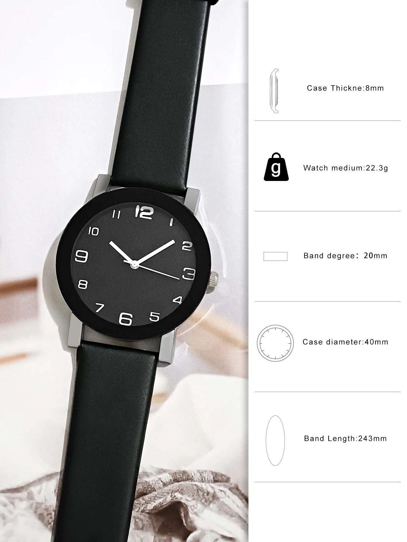 WJ-11103 New Trend Fashion Simple Women Stained Glass Personslity Couple Watch High Quality Leather Strap Quartz Watches Accept