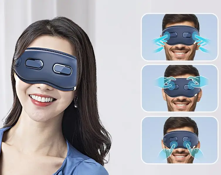 New Visual eye mask massager Improve Sleep 3d Smart Electric Air bag Vibration Cold Eye Massager With Heat Compression