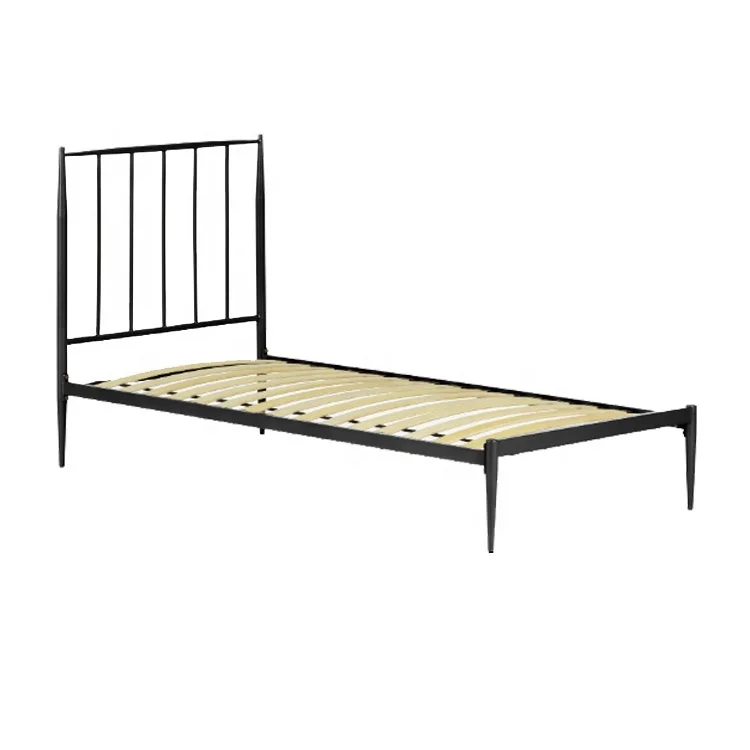 mixed powder coating single metal bed frame vintage wrought iron bed twin bed metal