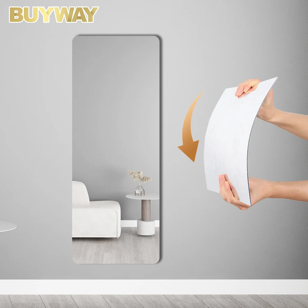 Wholesale Cheap Soft Surface Mirror Sticker Wall Sticker Glass Waterproof Floor Dormitory Full Body Toilet Reflective Mirror