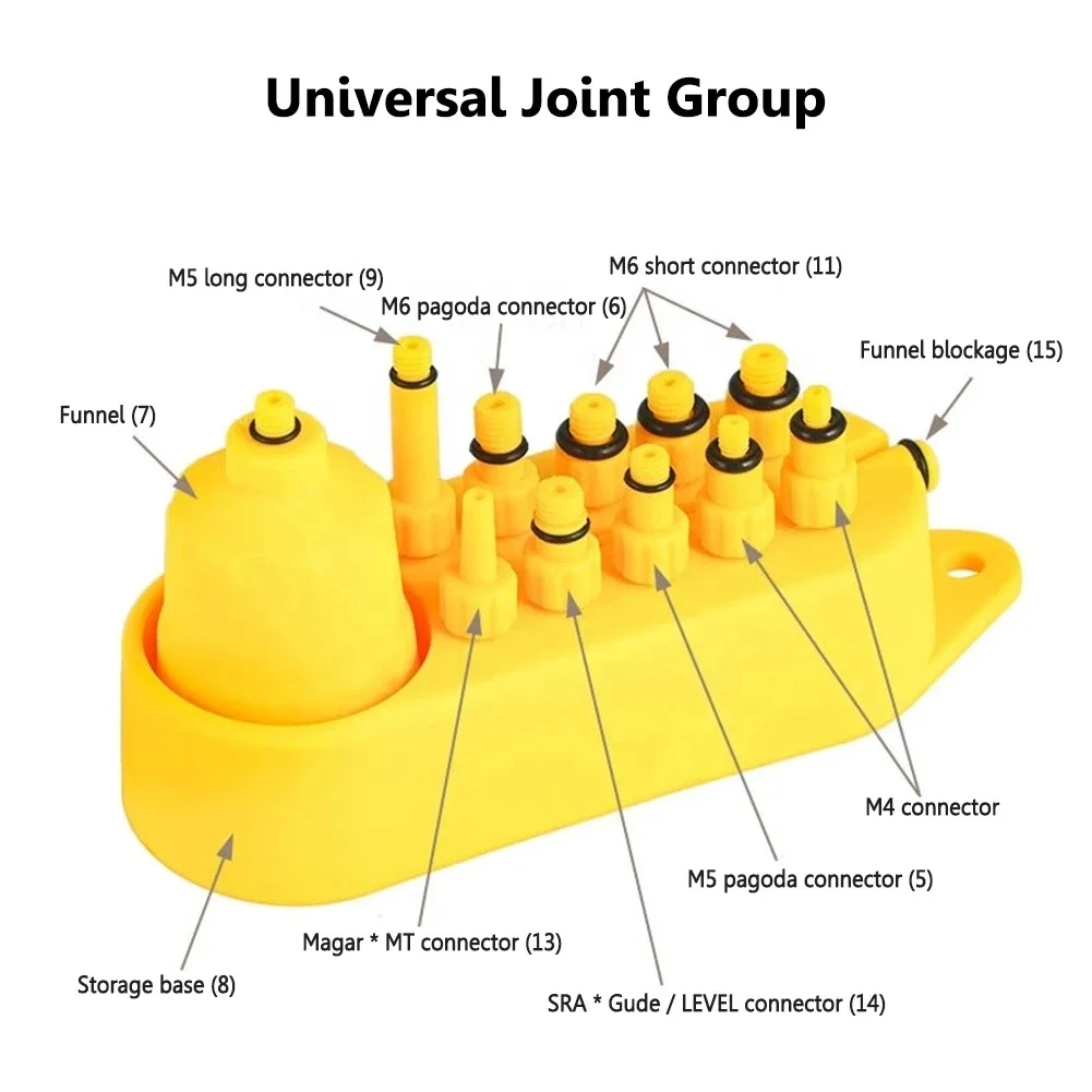 Enlee Mountain Bike Oil Disc Brake Oiling Tool Hydraulic Brake Bleed Tool Kit for Shimano Margura
