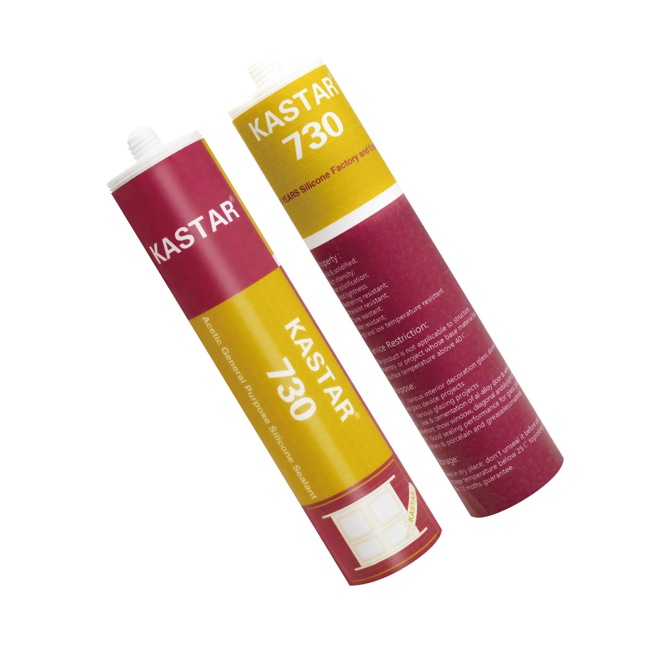 KASTAR Silicone Glue Glass Adhesives & Sealants Acetic Raw Material Waterproof Clear Transparent Asmaco Silicone Sealant