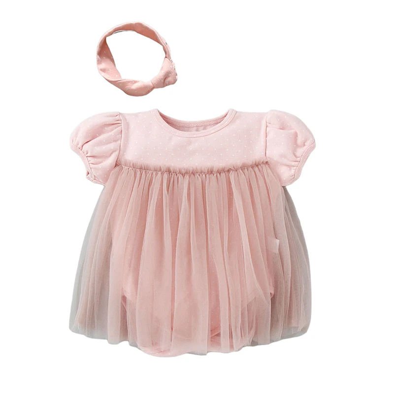 Wholesale New Born Girls Baby Clothes Short Sleeve Angel Wings Baby Romper Dress