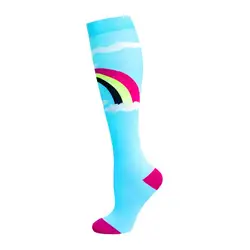 2021 Wholesale 40 Designs Available Compression stockings Sport Knee High Running Cycling Tube football  Socks