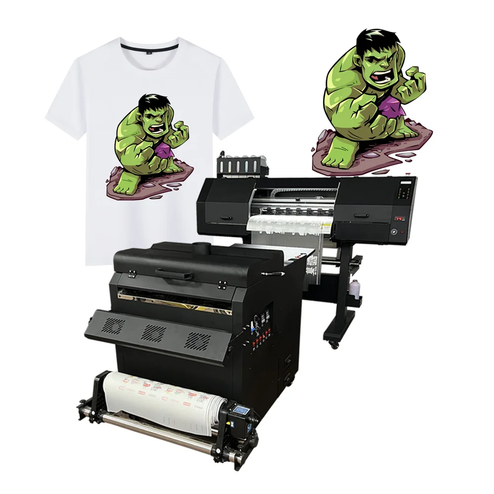 60cm DTF machine, A1 heat transfer PET film printing machine, 70cm digital Inkjet DTF printer for T-shirts