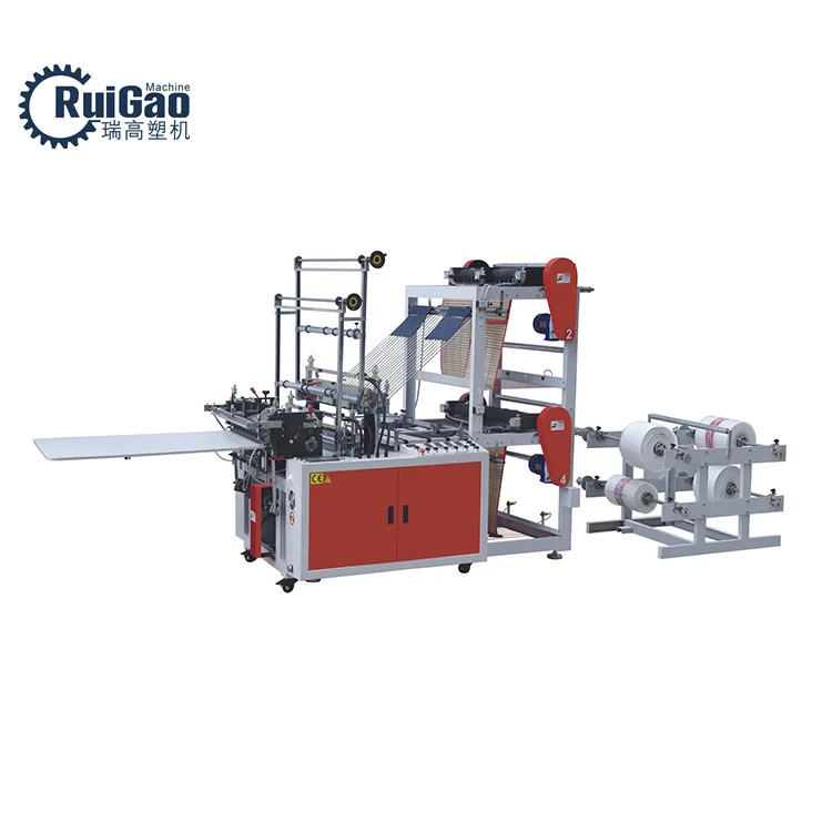 Automatic High Speed T-shirt Shopping bag Plastic Nylon Flat Garbage Bag Making Machine Price For Sale