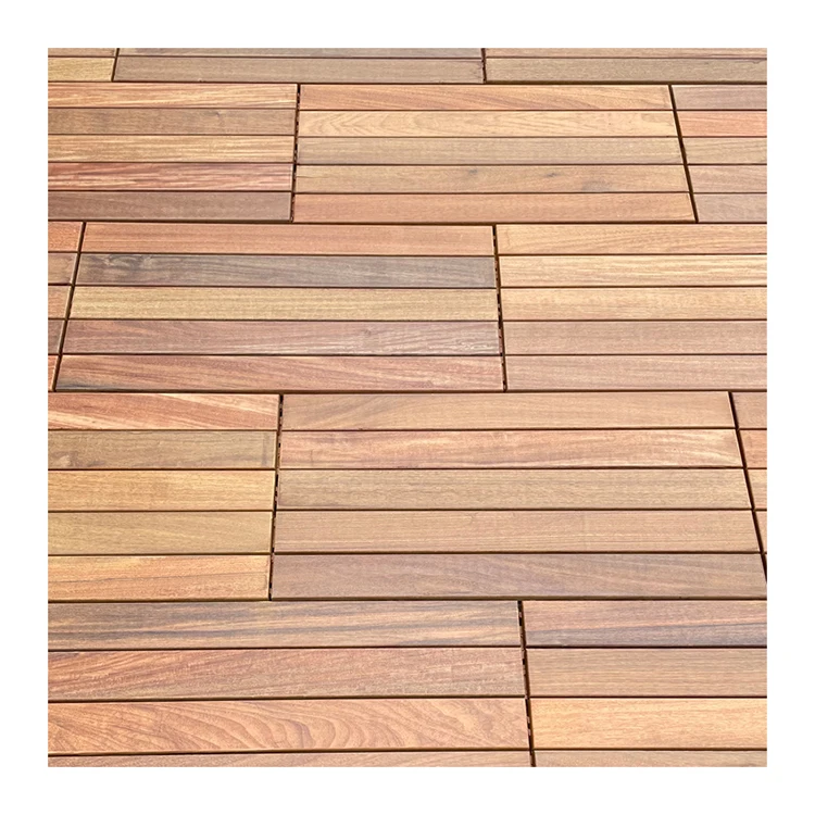 Hardwood Natural Brazil Outdoor IPE Wood Decking Outdoor Deck Tile Wood Flooring