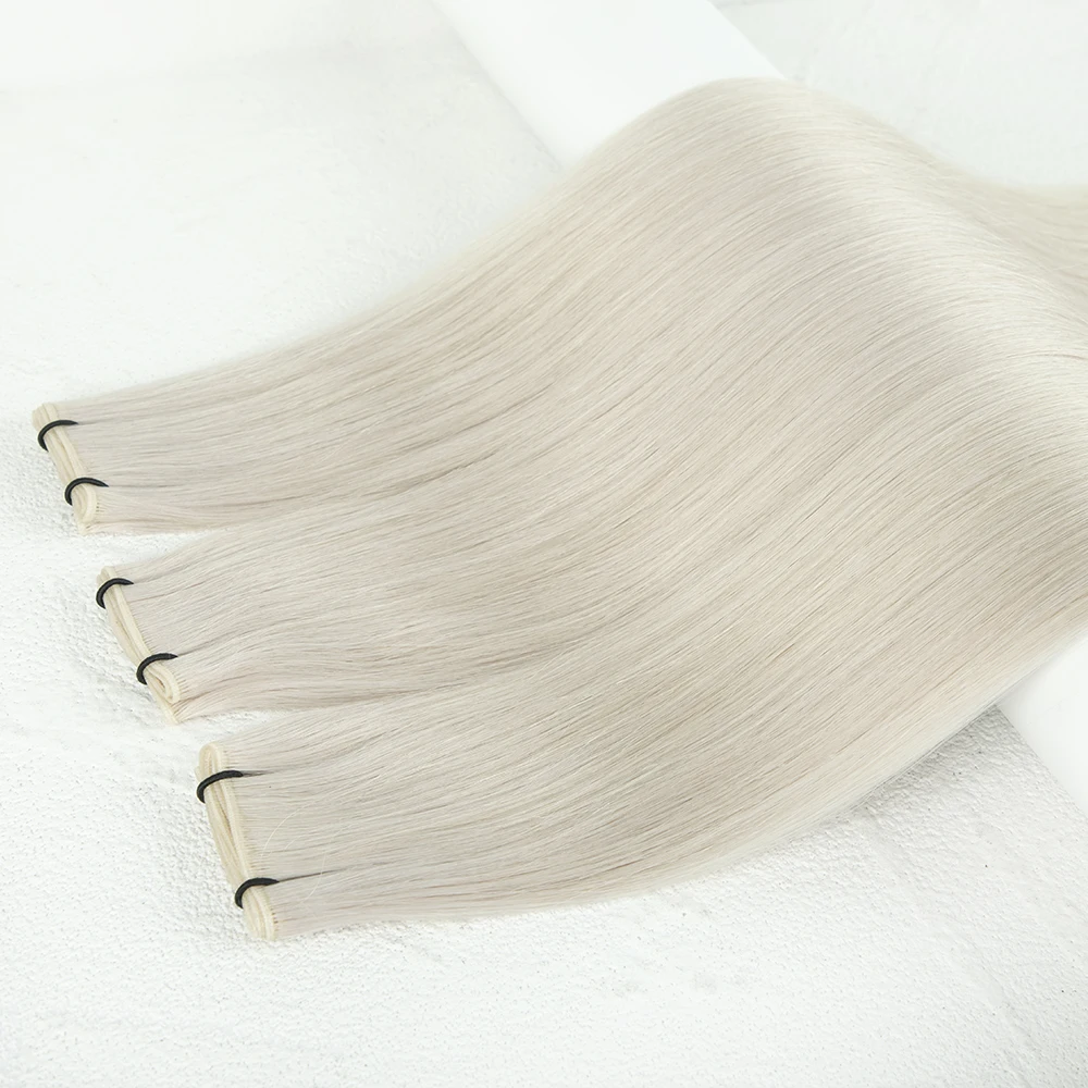 Top Quality Weft Human Hair Remy Extensions Newest Genius Flat Weft Light Color Stock All Color 24 Hours Balayage