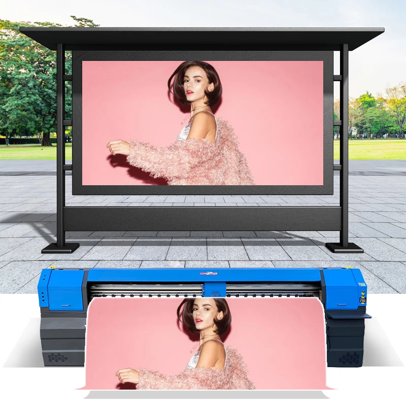 large format Konica 512i Digital Panaflex Banner Digital Solvent Printing Machine Fast Speed For Outdoor Printing