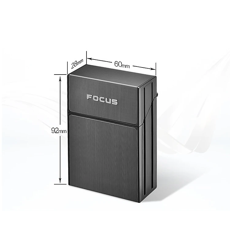 Aluminium Alloy Waterproof mens 20pcs capacity cigarette Case Can be customized Logo  Smoking Box