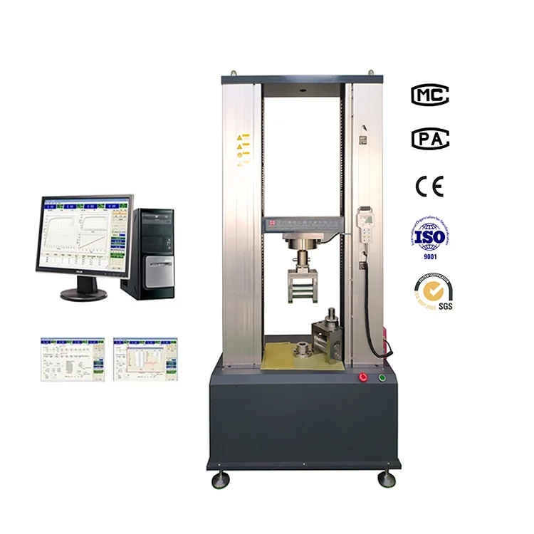 100Kn  Rubber Steel Strength Universal Tensile Testing Machine Compression Tear Peel Tester