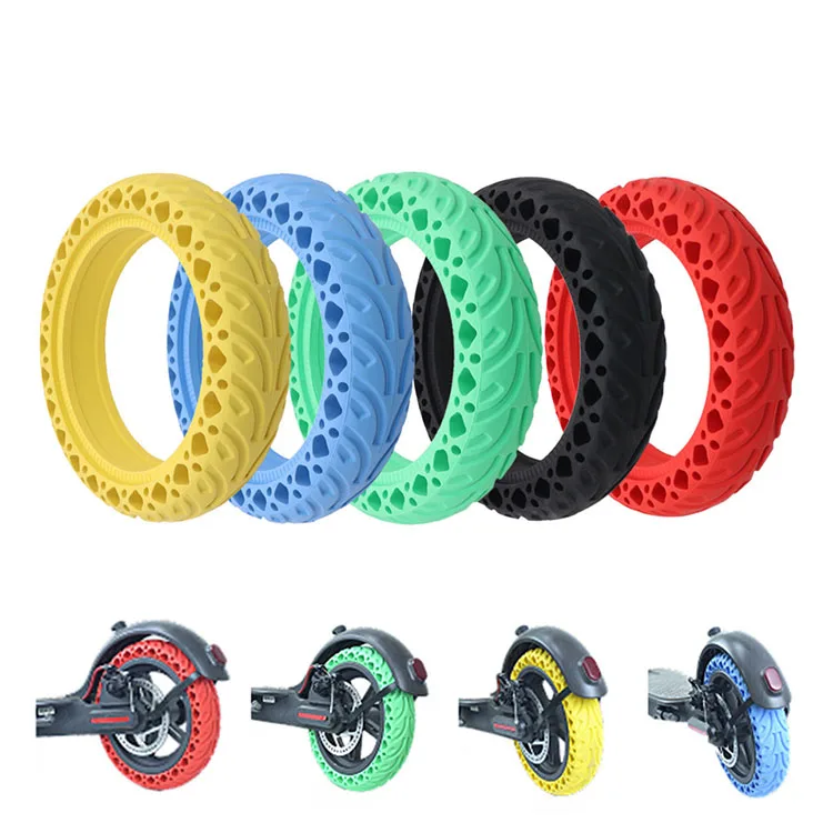 Dropships Color Rubber 8.5 inch honeycomb solid tire for xiaomi m365 scooter and PRO electric scooter parts 8 1/2*2 Red Tyre